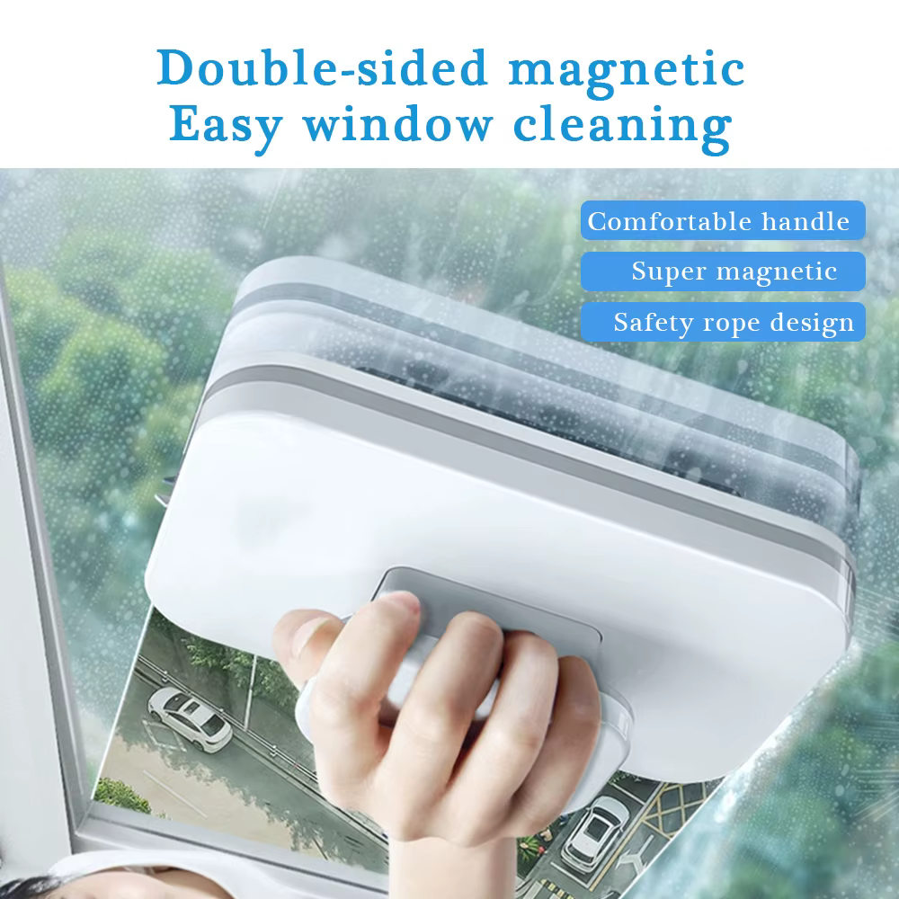 Nettoyeur de vitres magnétique double face, essuie-glace, brosse à verre, lavage des fenêtres, ménage, outils de livres