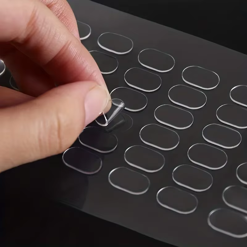 200 pièces de coussinets adhésifs transparents double face - Non marquant