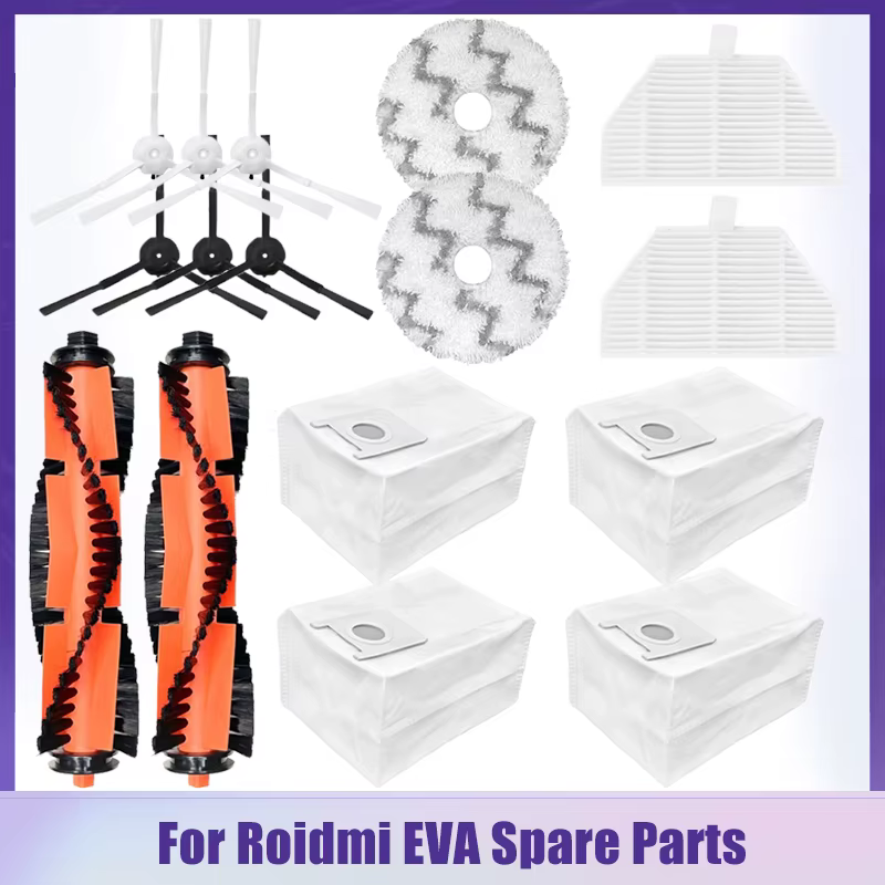 Pour Xiaomi Roidmi EVA Robot de vidange autonettoyant aspirateur/SDJ06RM nettoyeur brosse latérale principale filtre Hepa vadrouille tissu sacs à poussière pièces