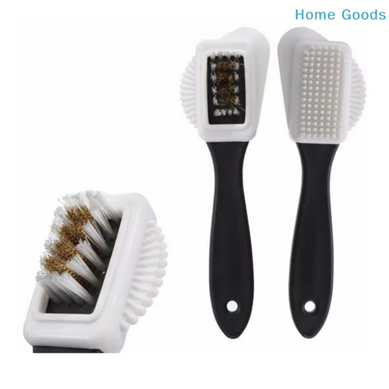 Brosse de nettoyage 3 faces pour chaussures en daim