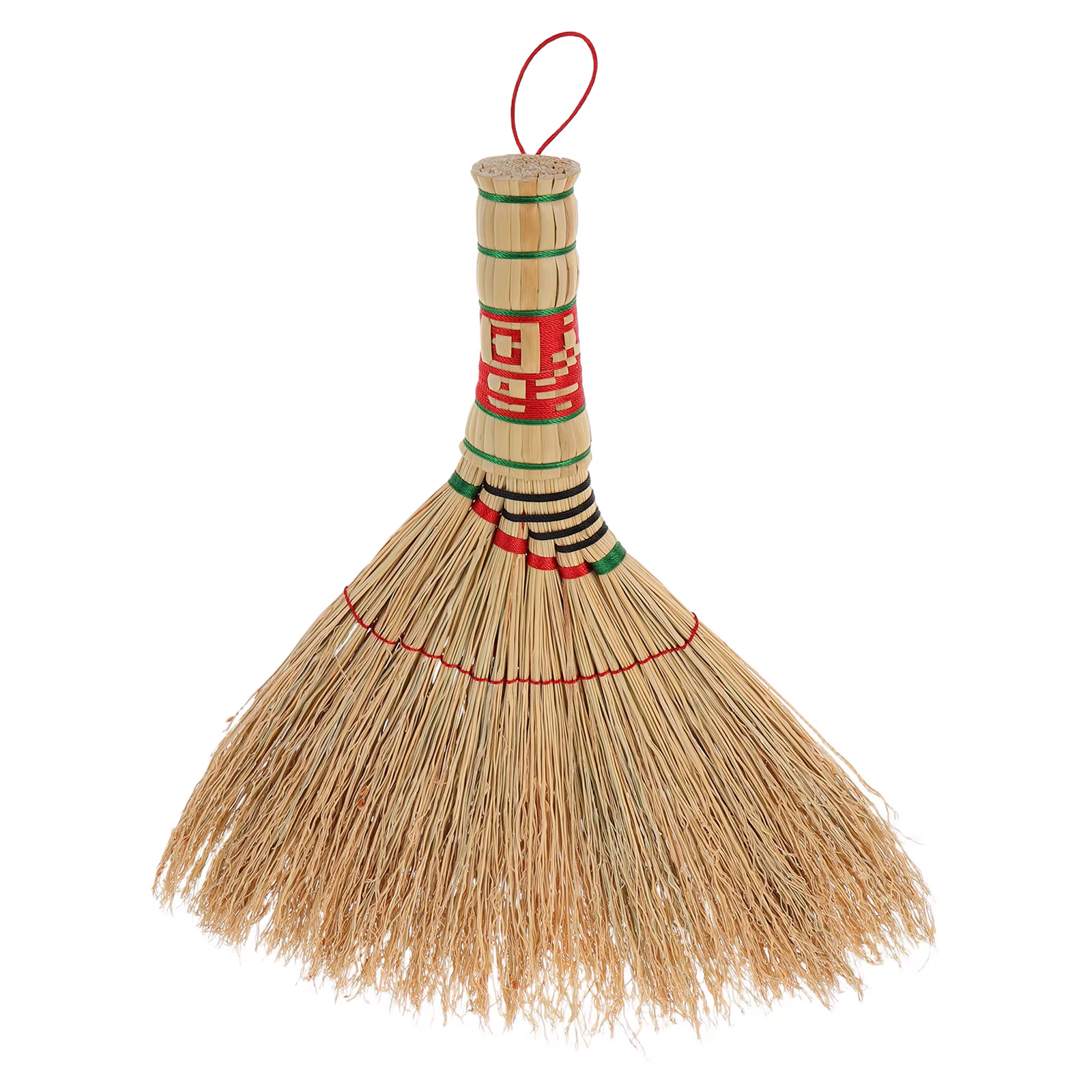 Petite brosse à main artisanale en paille souple tressée pour le nettoyage intérieur des bureaux, lits et canapés, fouet portable pour la maison.