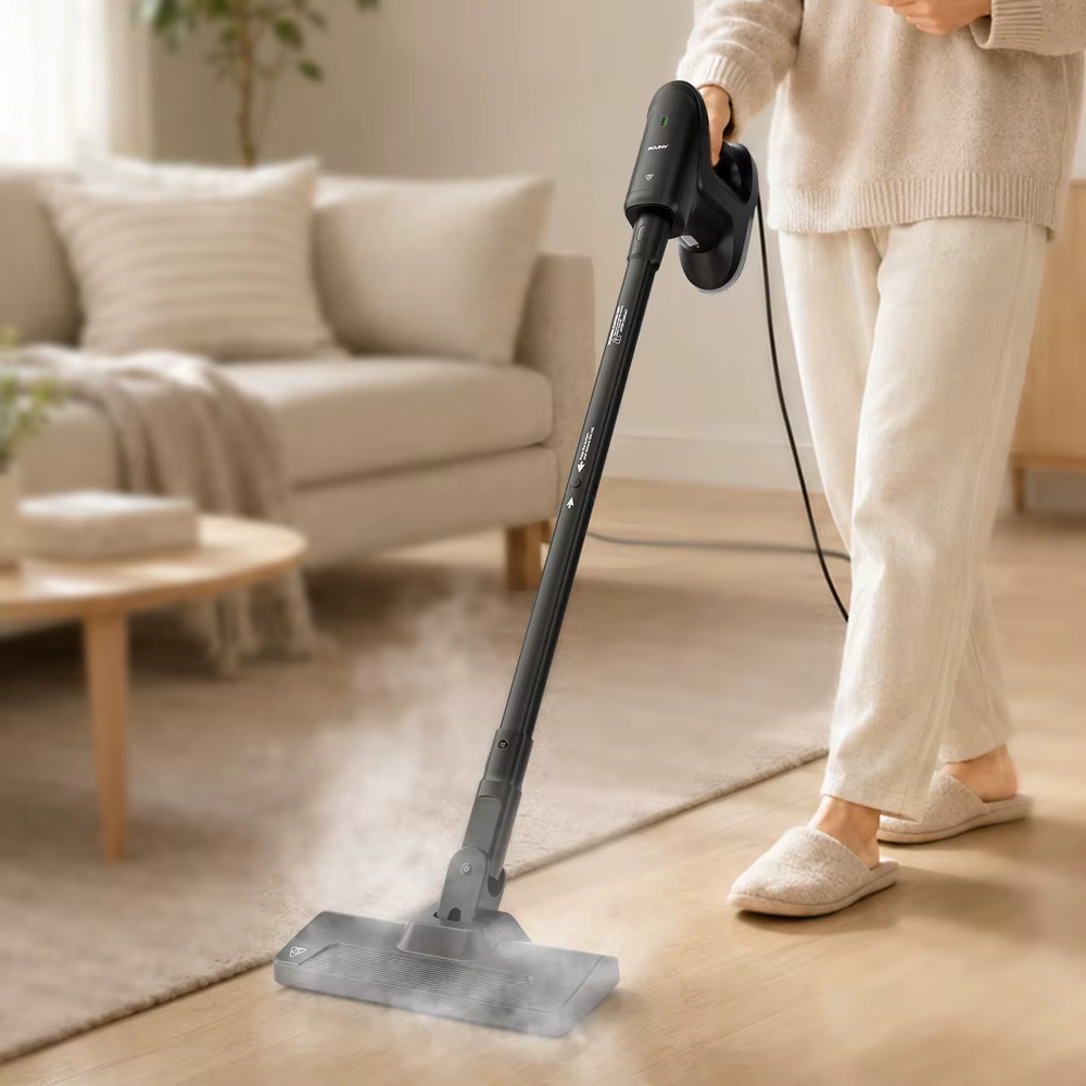 Nettoyeur vapeur léger, préchauffage rapide en 20 secondes, 135 ° Nettoyeur vapeur haute température C, câble de 5 m, réservoir amovible de 300 ml avec outils multifonctions