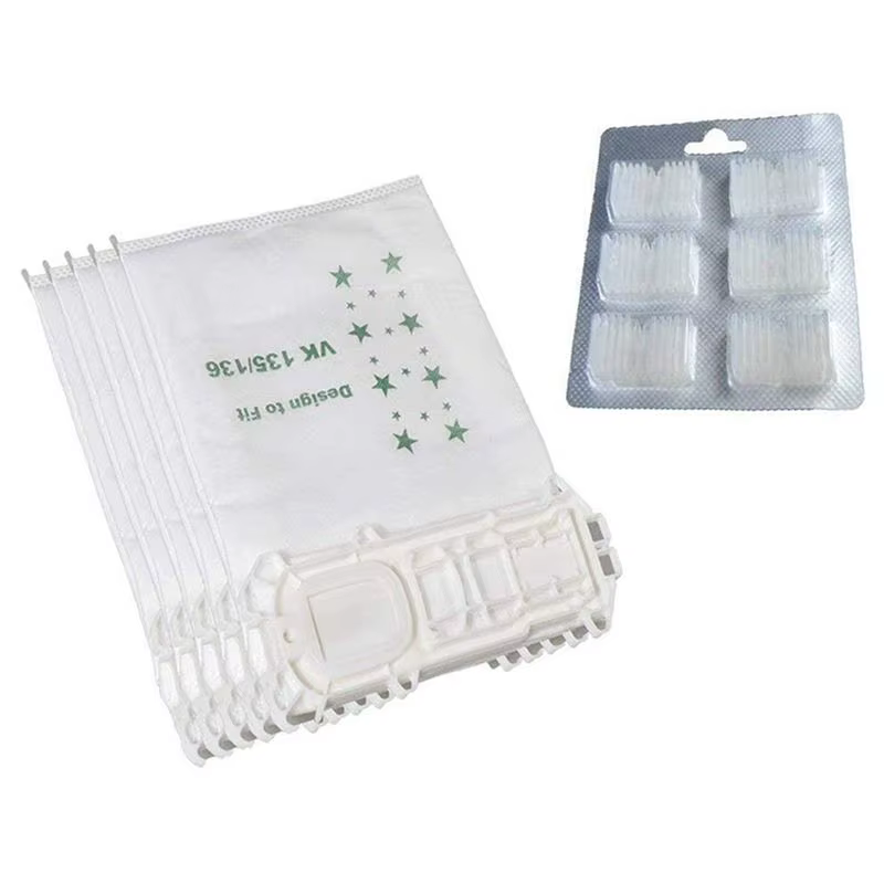 AFOURT-Accessoires pour aspirateur, accessoires de nettoyage, adaptés au Vorwerk VK135 VK136, 20 sacs à poussière + 2 désodorisants