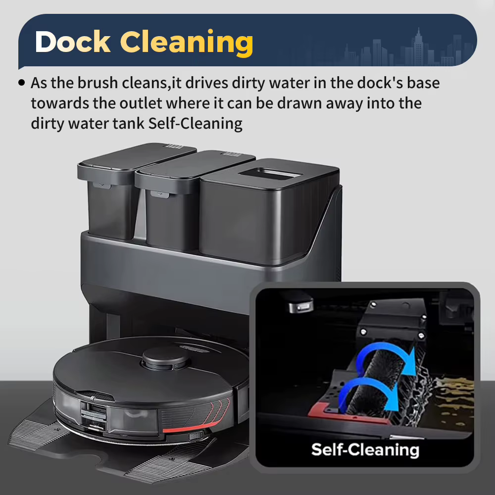 Brosse roulante autonettoyante pour Roborock G20/G10/G10S/G10S Pro/S7/S7 Pro Ultra ​ ​ ​ ​ ​ ​ /S8 PLUS S8 Pro
