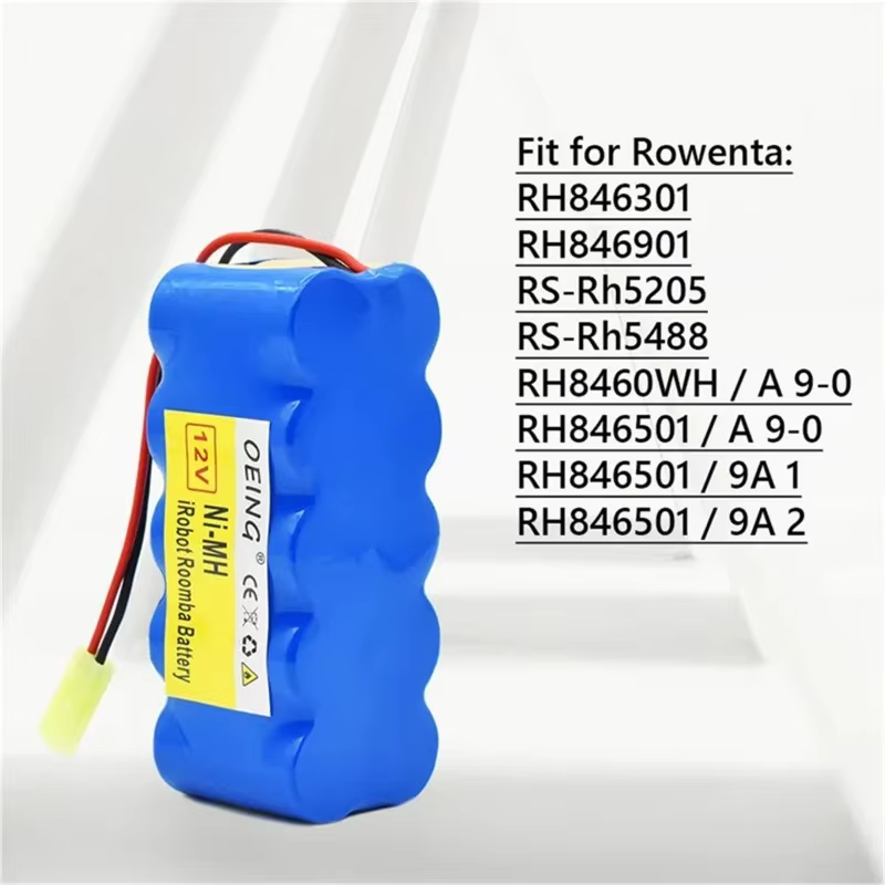 Batterie rechargeable 12 V SC Ni-MH 6000 mAh pour Rowenta
