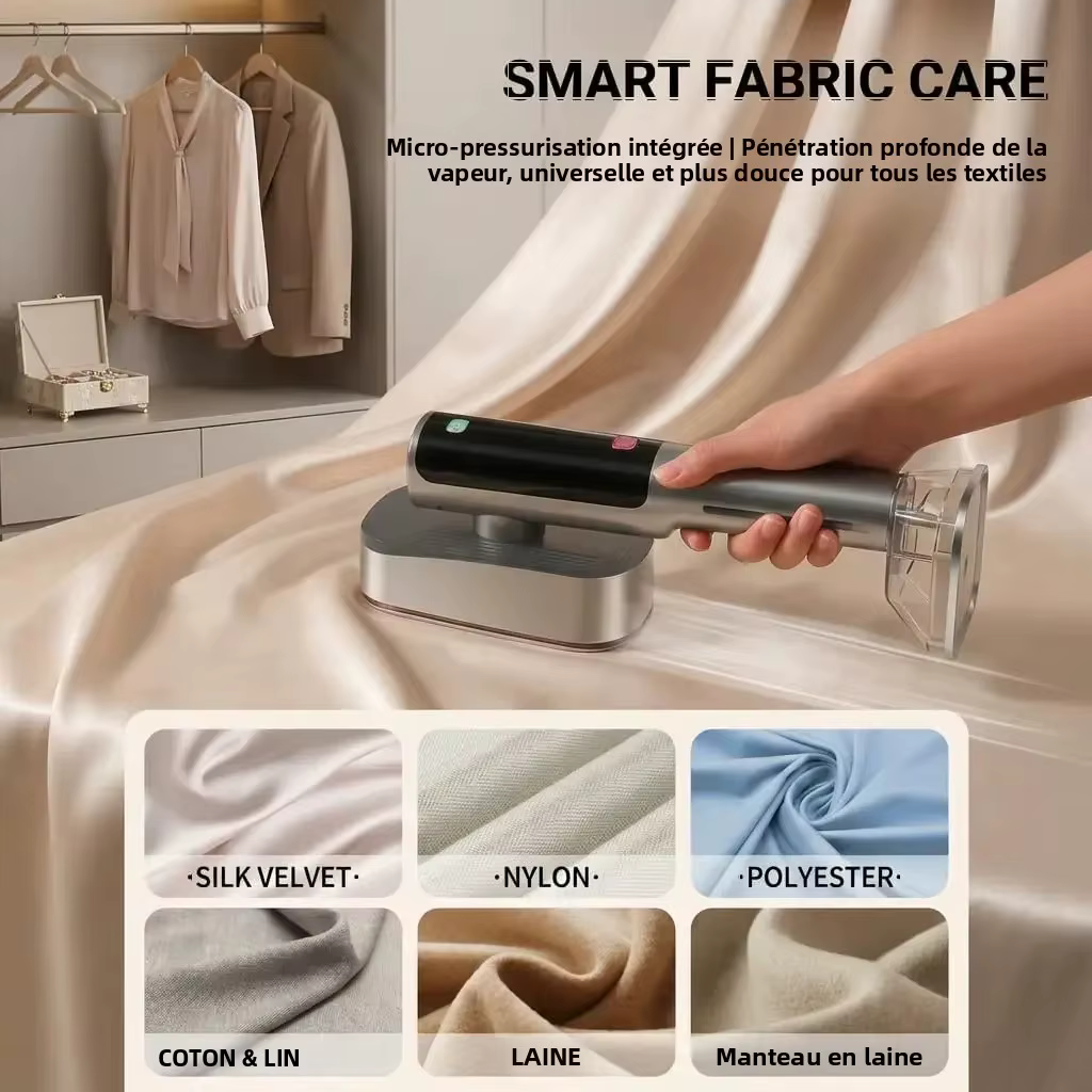 NOUVEAU Fer à vapeur portable, générateur de vapeur double fonction (humide et sèche), 220 ml, défroisseur vapeur pour vêtements, idéal pour la maison et les voyages
