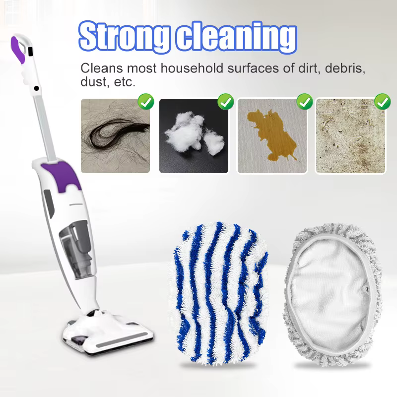 2/4/8x tampons de rechange pour aspirateur Rowenta Clean & Steam ZR005801 ZR850002 ZR005804 RY7/RY8, chiffons en microfibre