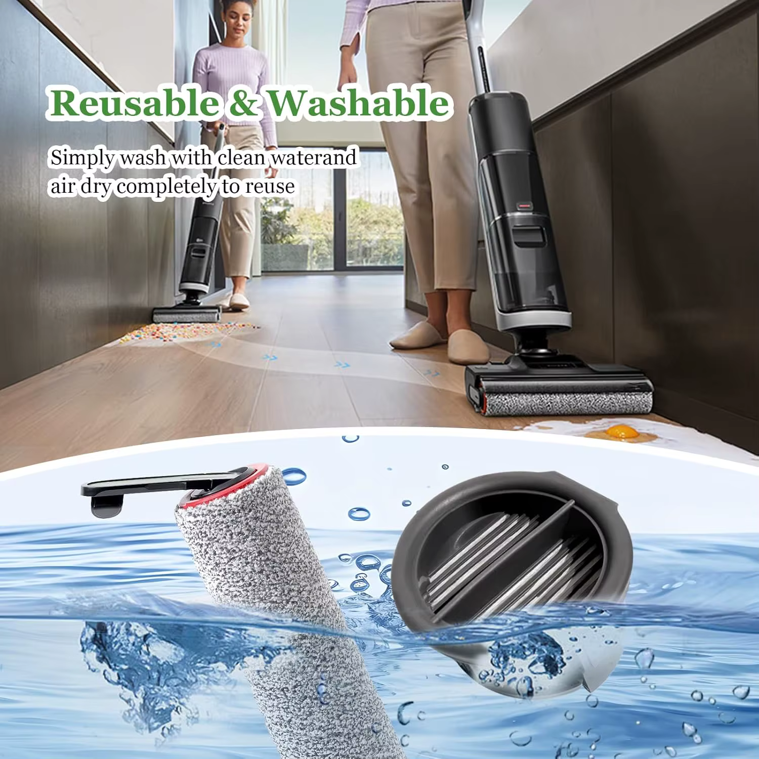 Accessoires de rouleaux pour aspirateur Dreame H14 Dual / H14 Pro / H14 / H20 Pro Plus / H20 Ultra / H30 Ultra