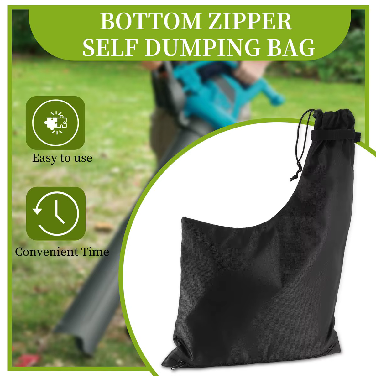 Sac d'aspirateur universel réutilisable et lavable pour souffleur de feuilles, accessoire de jardin pour broyeur de pelouse électrique - Meilleure vente