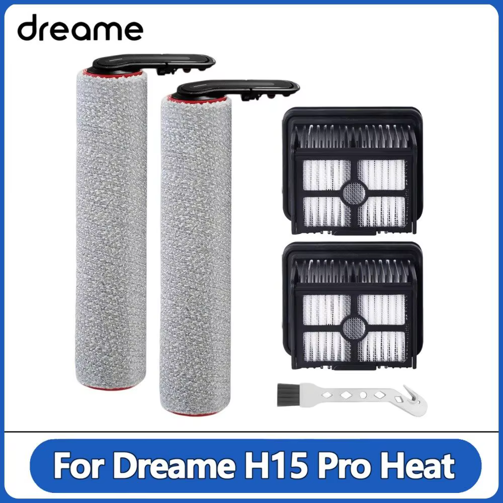 Pièces de rechange uniquement pour l'aspirateur vapeur DREAME H15 Pro (non compatible avec le H15 Pro) : brosses rotatives, filtres HEPA et brosse de nettoyage
