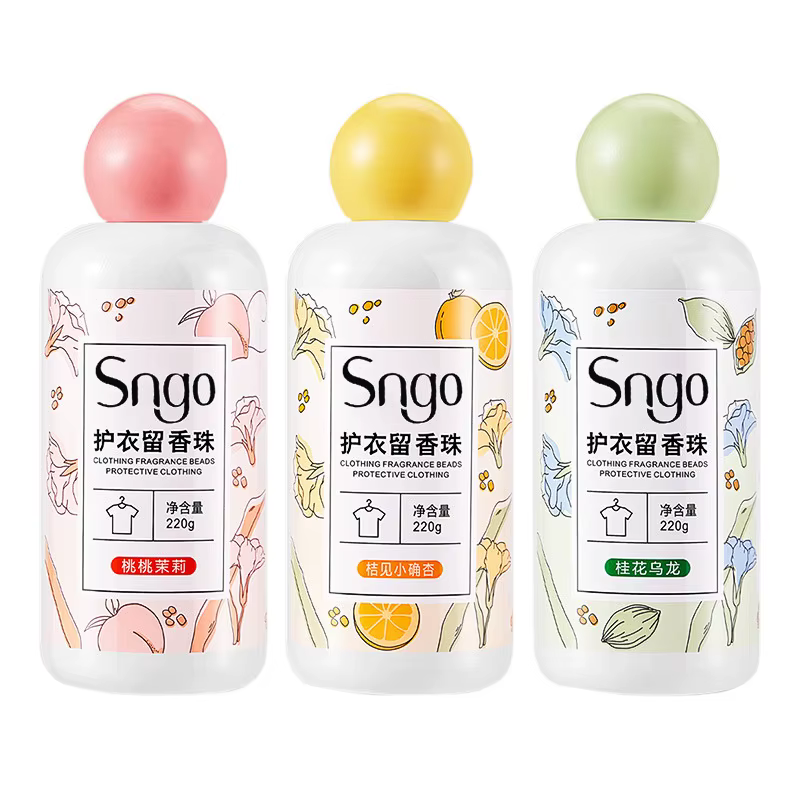 Lessive en perles en bouteille : Parfum longue durée