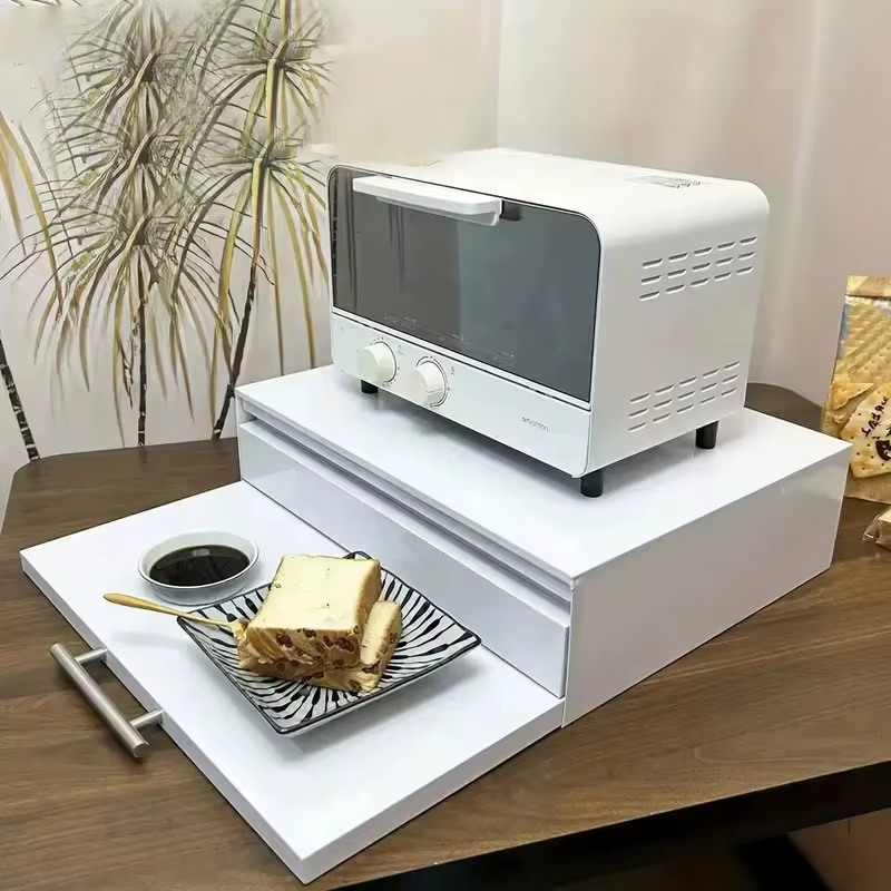 Support de rangement de cuisine, Type tiroir pour fours à micro-ondes, Machines à café, fours, support organisateur de comptoir, étagère pour la cuisine