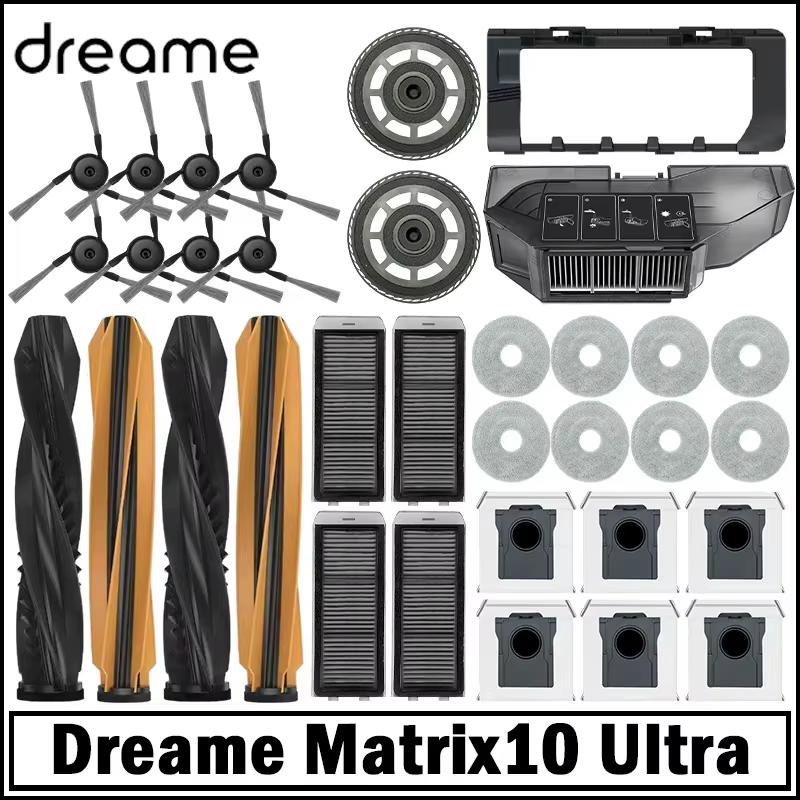 Pièces détachées pour robot aspirateur Dreame Matrix10 Ultra : brosses principales et latérales