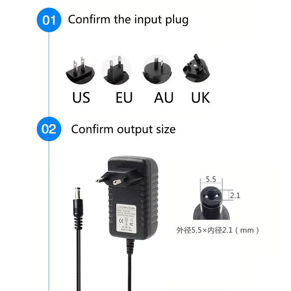 Cordon d'alimentation pour aspirateur robot 12V 18V 19V 22V 24V 25V 26V 27V 30V 36V 1A 1000MA, chargeur, adaptateur secteur
