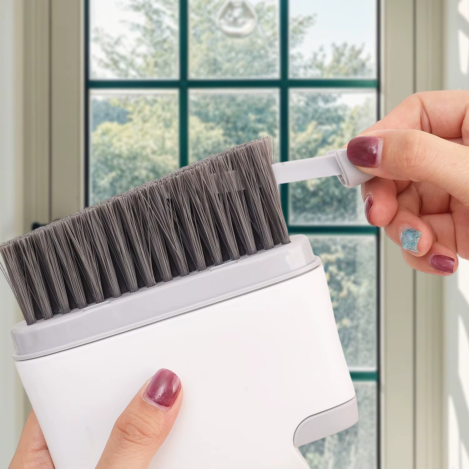 Brosse de nettoyage de Rail de fenêtre 2 en 1