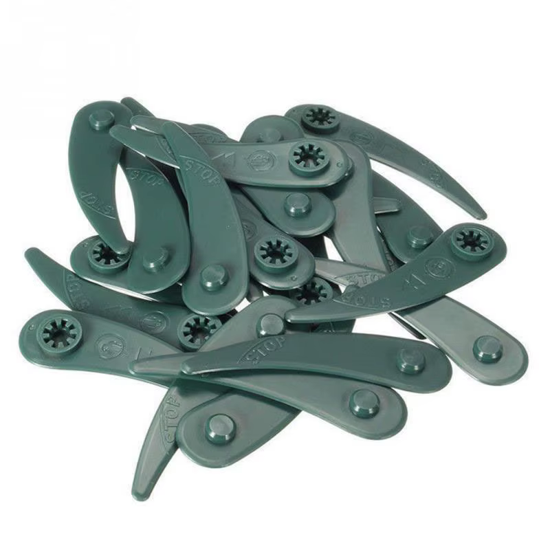 Tondeuse à gazon lame en plastique ménage jardin désherbage Machine accessoires 100 pièces tondeuse à gazon lames en plastique adaptées pour BOSCH