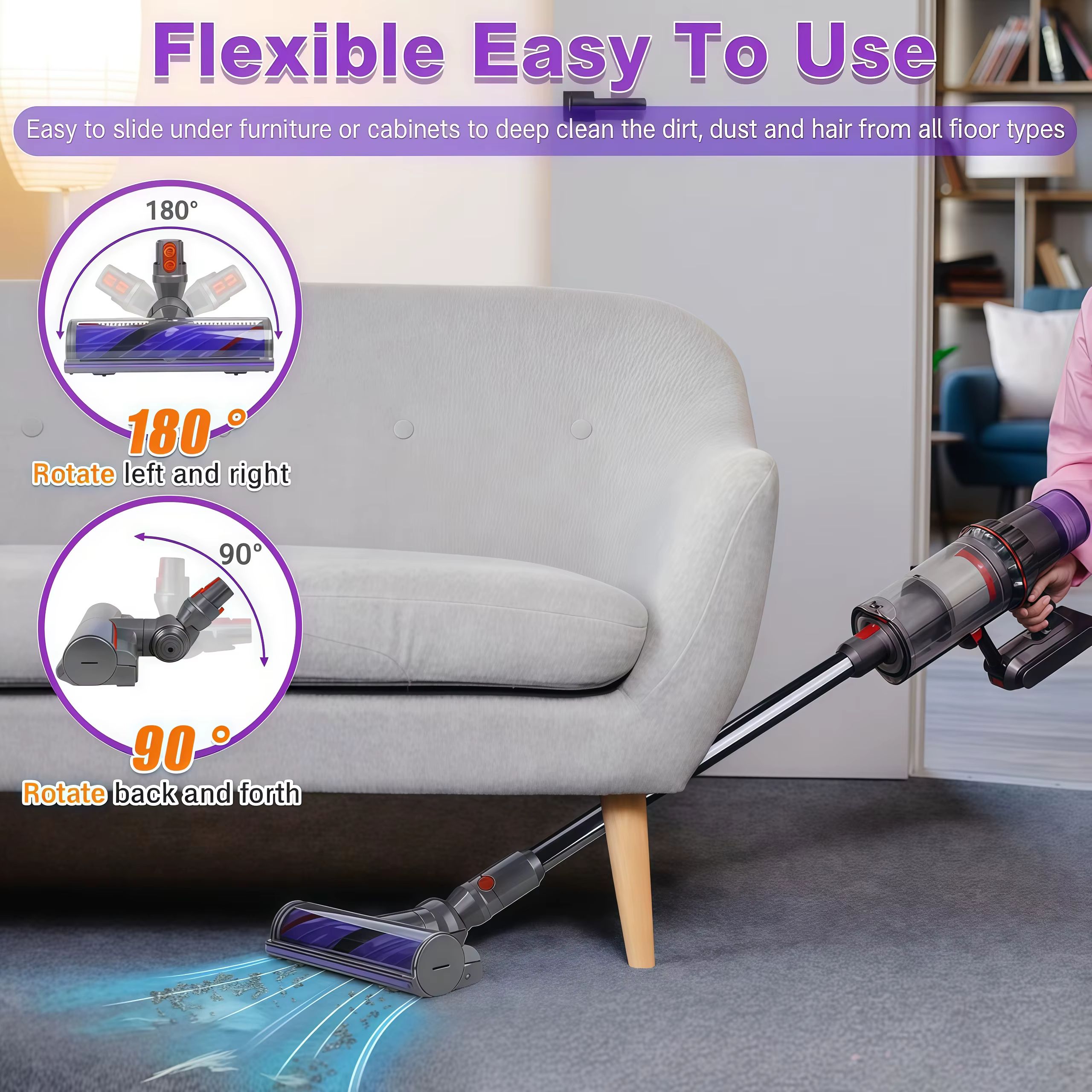 Tête de nettoyage à rouleau à entraînement direct V12 Detect Slim pour aspirateur Dyson SV18 Digital