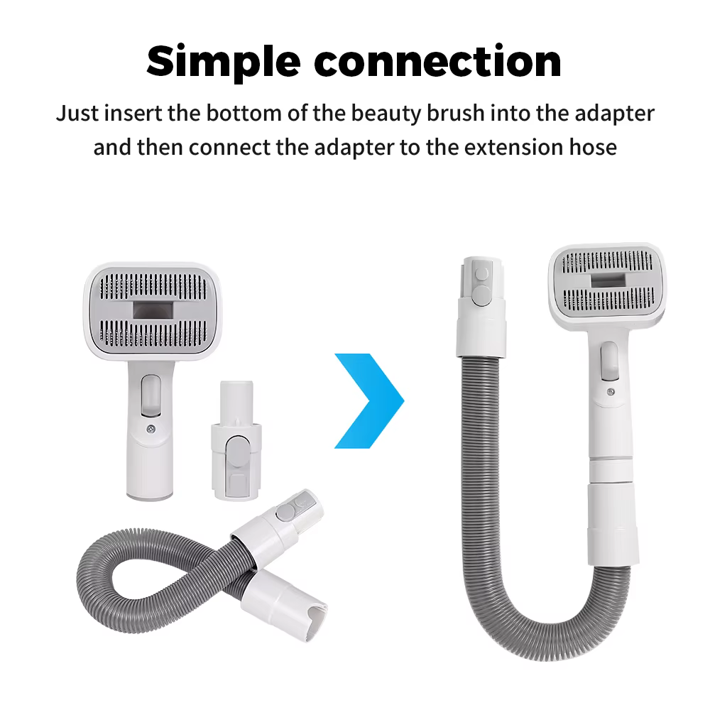 Brosse à poils pour animaux de compagnie de taille moyenne/grande pour aspirateur Dyson V6 V7 V8 V10 V11 V12 V15, tuyau extensible, outil de toilettage pour animaux
