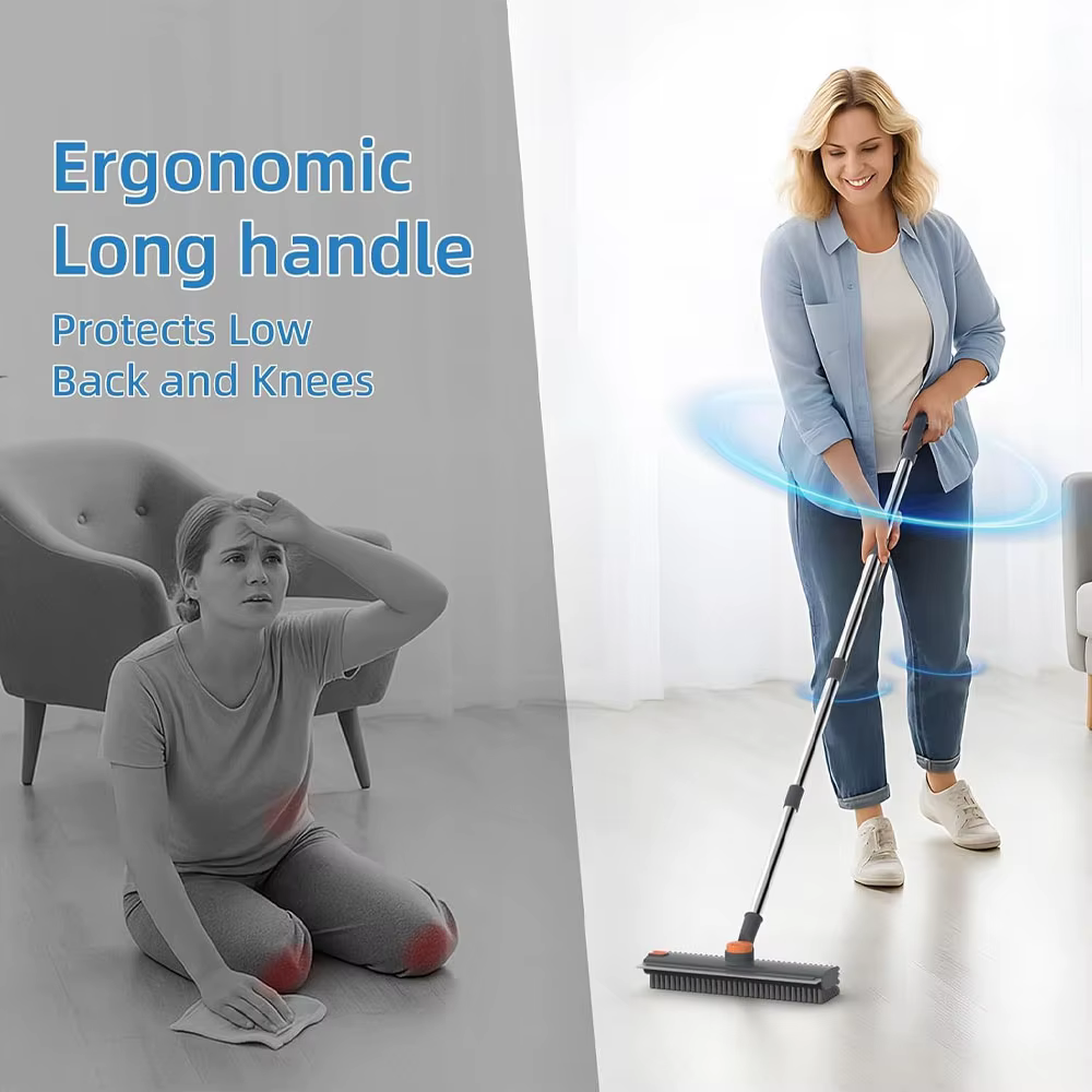 Brosse de nettoyage de sol avec long manche