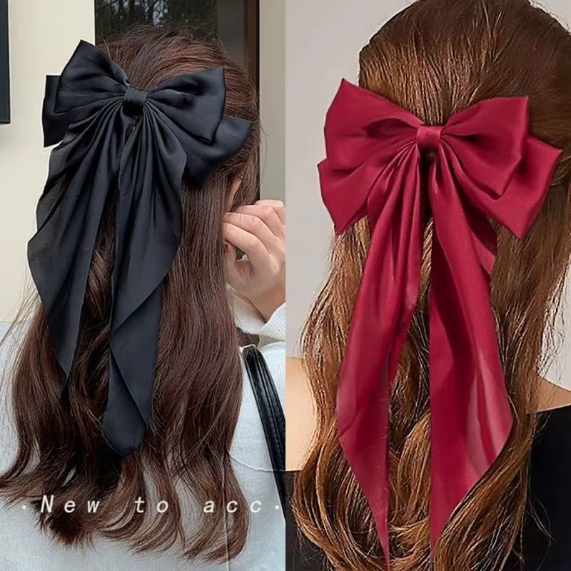 Barrette à cheveux, ruban uni, pince à ressort, accessoire pour cheveux, barrette polyvalente et haut de gamme pour femmes.