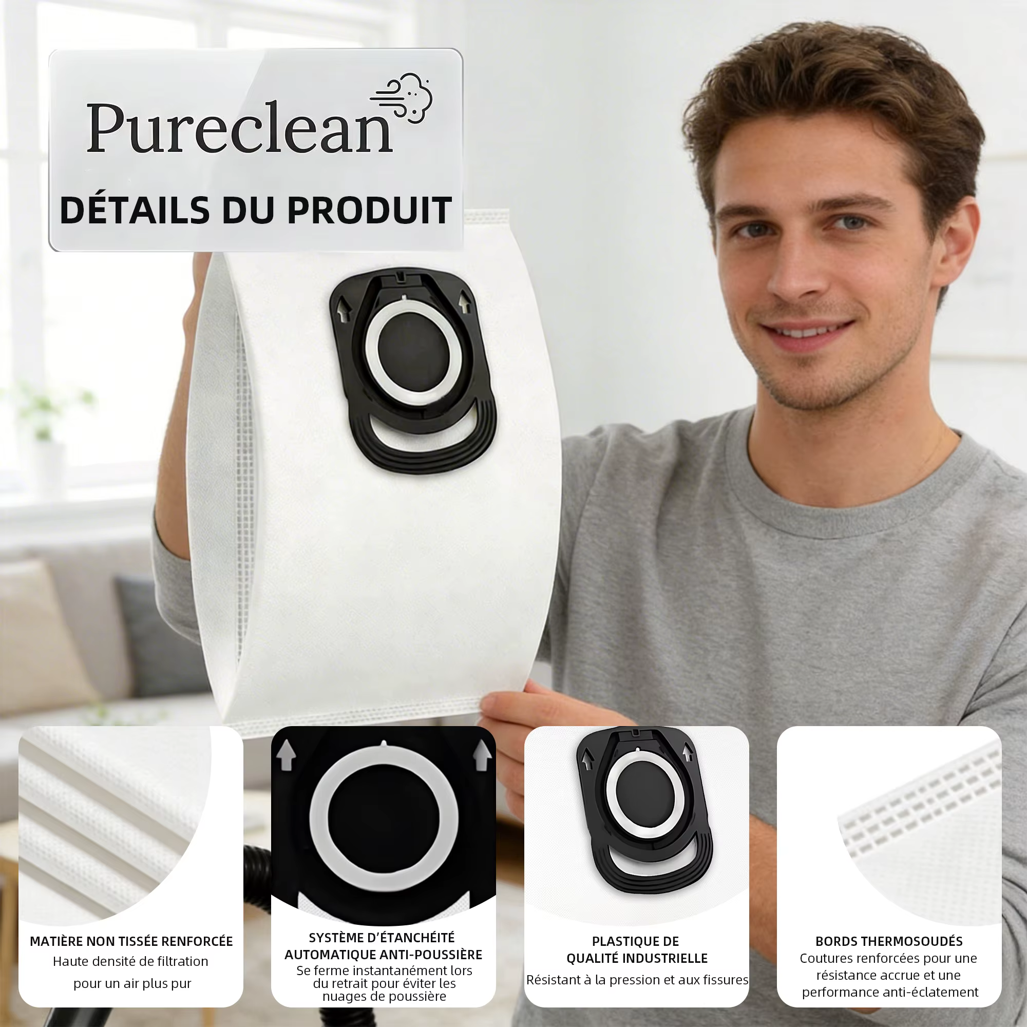 Sacs à poussière pour Rowenta (RO64xx RO63xx RO68xx RO39xx)