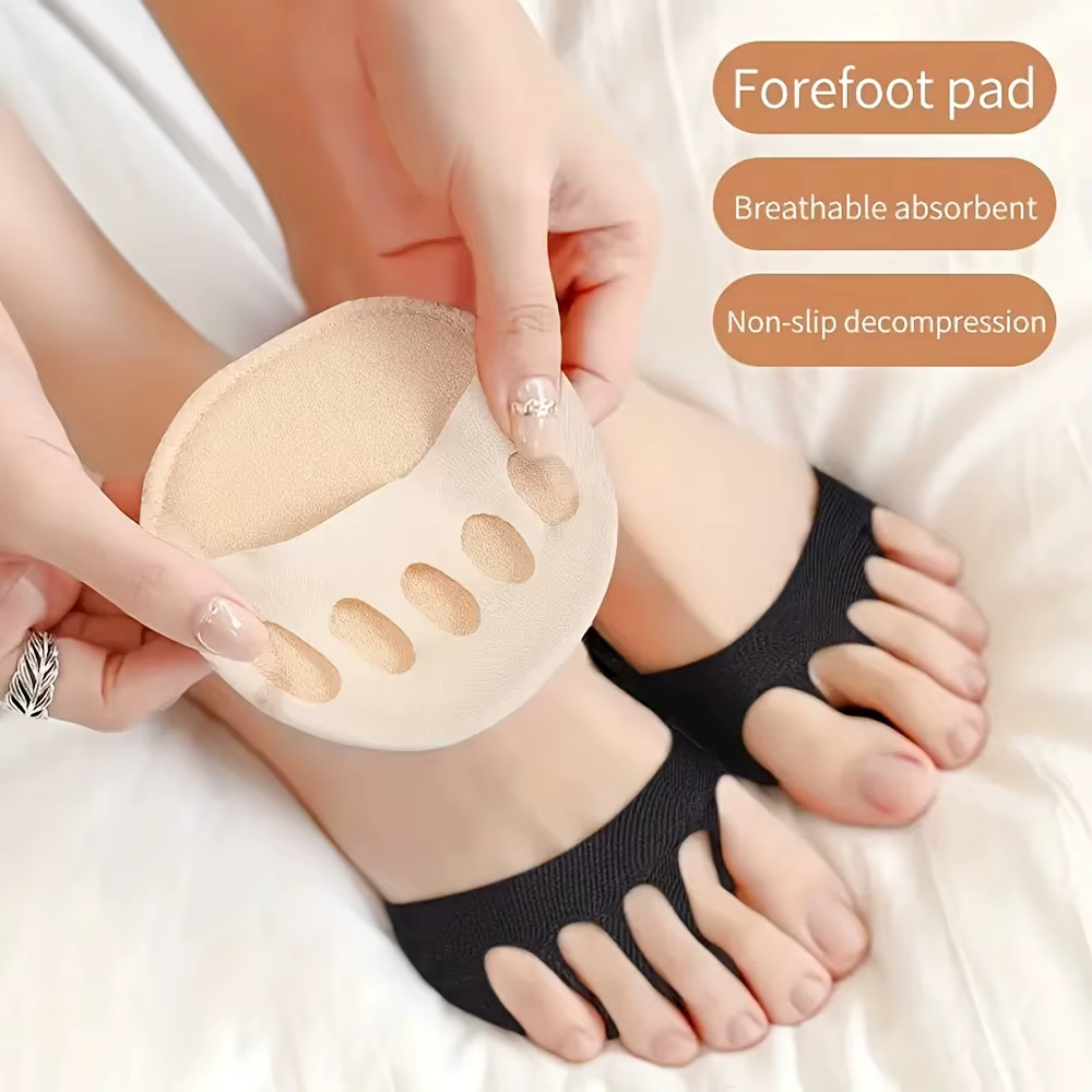 Coussinet de pied pour l'avant-pied à talons hauts, soutien métatarsien doux et Invisible, semelle intérieure antidérapante et anti-mousse, semelle intérieure confortable