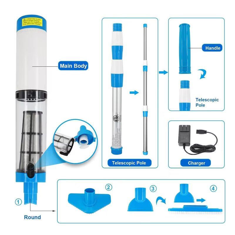 Aspirateur de piscine forte aspiration pour spas bains à remous débris de sable piscines