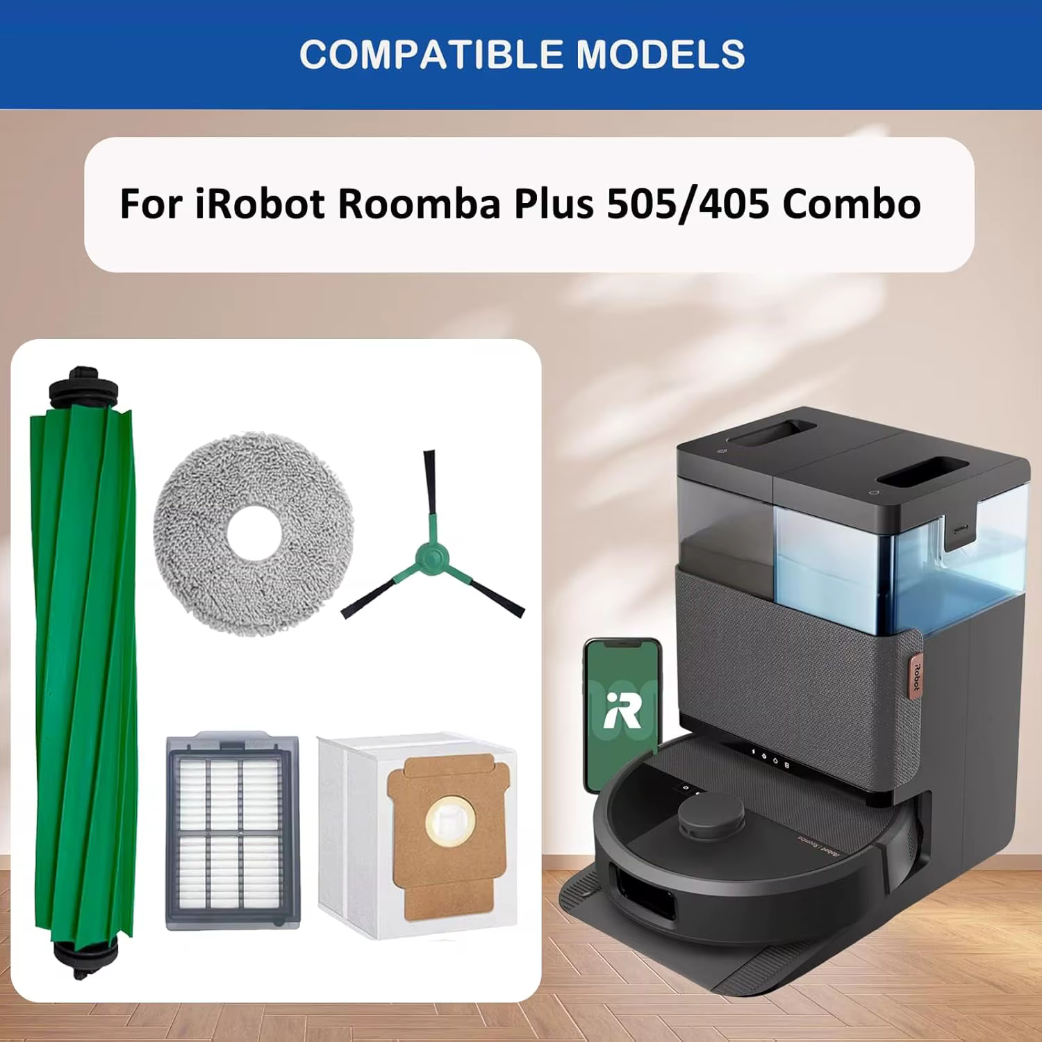 Pièces de rechange pour aspirateur robot iRobot Roomba Plus 405 Combo/505 Combo