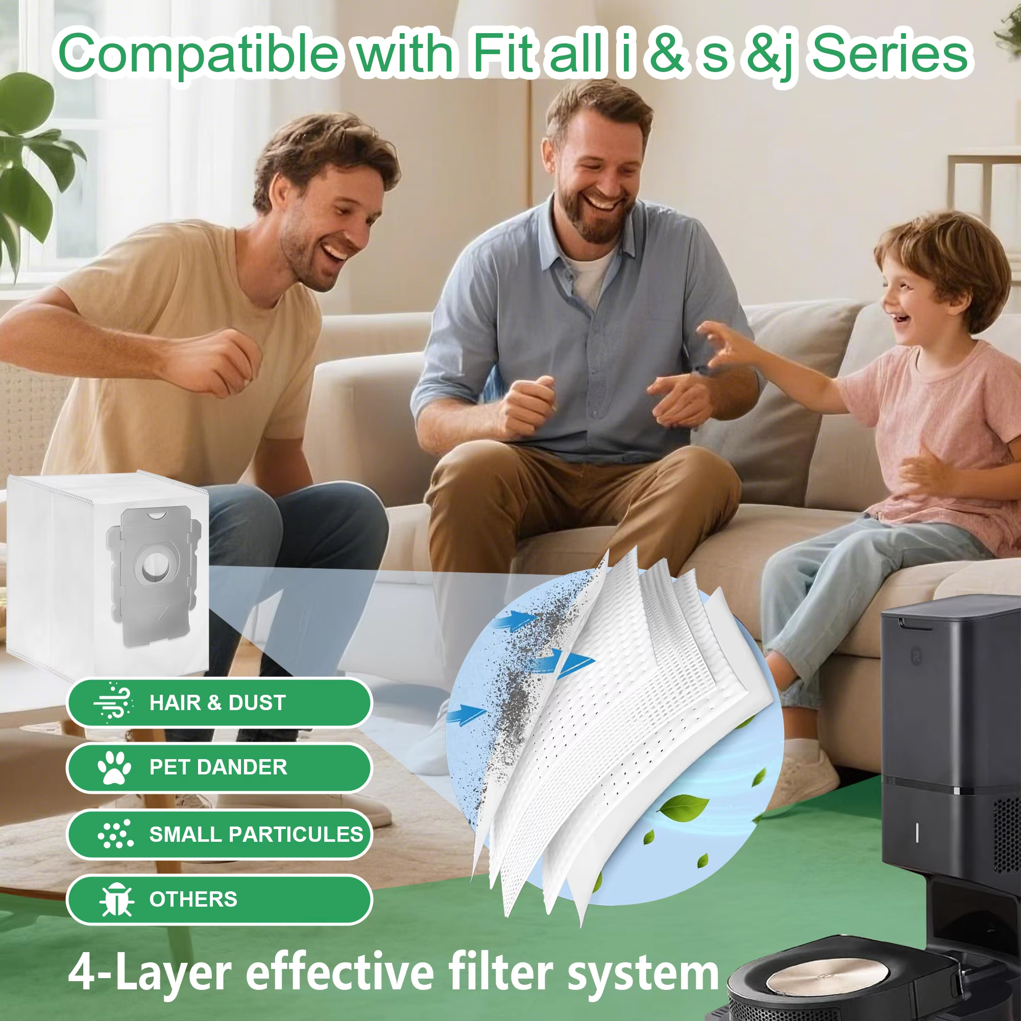 20 paquets de sacs sous vide compatibles avec iRobot Roomba Clean Base i7