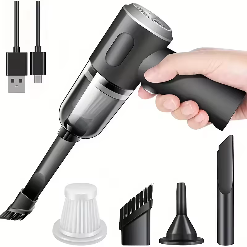 Aspirateur de voiture Lenovo 690000Pa, aspirateur sans fil haute puissance, charge rapide en 2 heures, nettoyeur à double usage sec et humide, nettoyeur portatif sans fil