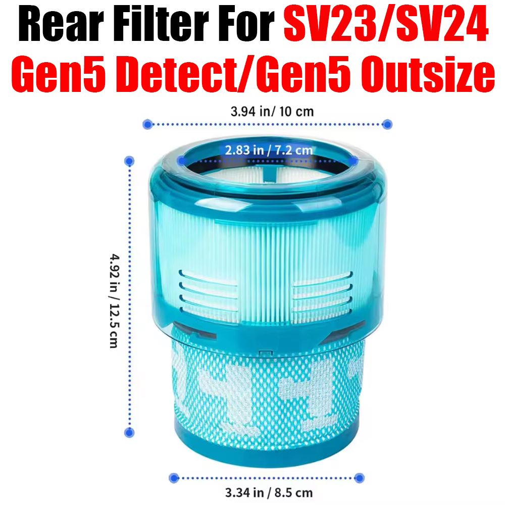 Pièces de rechange pour filtre arrière d'aspirateur Dyson Gen5 Detect / Outsize