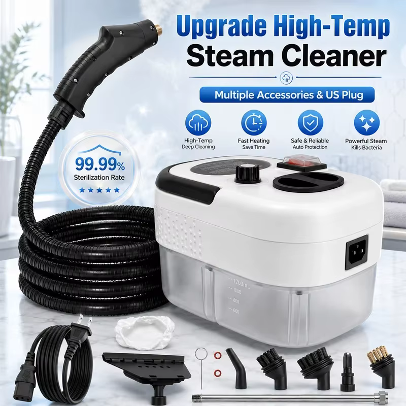 Nouveau modèle 2026 de nettoyeur vapeur haute pression, machine de nettoyage multifonction 220V pour cuisine, climatiseur, voiture et maison.