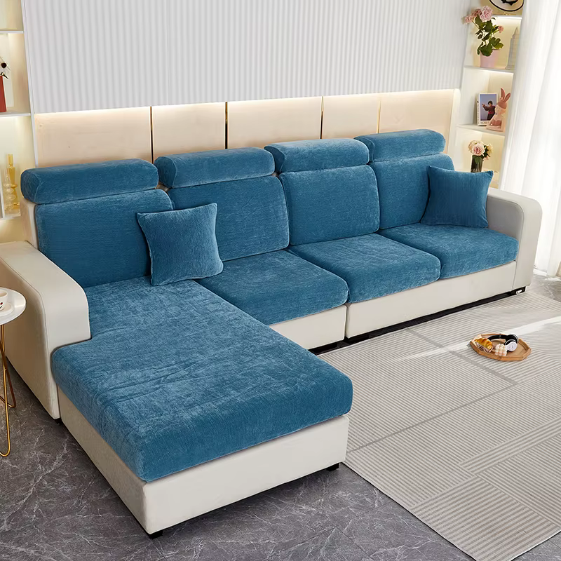 Housse de coussin de canapé en velours