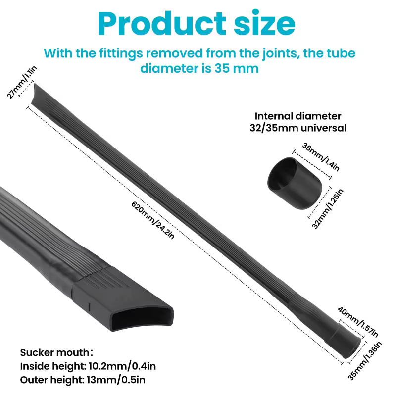 Suceur plat Long avec adaptateur de tuyau 35mm à 32mm