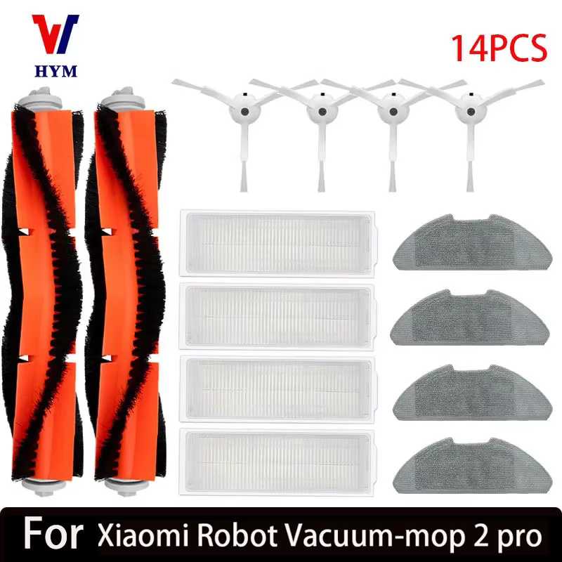 Pour Xiaomi Mi Robot aspirateur-vadrouille 2 Pro/Lite MJST1SHW MJSTL filtre Hepa vadrouille tissu brosse latérale principale Mijia aspirateur accessoires