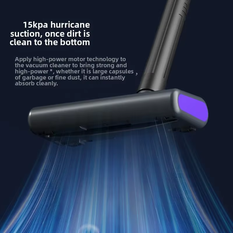 Aspirateur portable sans fil 15000PA, forte aspiration, 120W, rechargeable par USB, machine de nettoyage domestique, léger et compact.