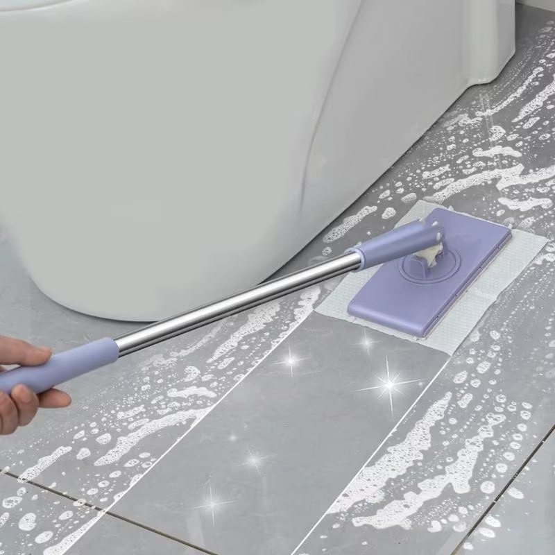 Serpillère de nettoyage mains libres pour sol/fenêtre 360 ° Mini serpillière rotative pour lingettes humides