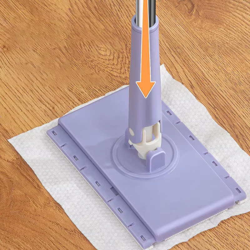 Serpillère de nettoyage mains libres pour sol/fenêtre 360 ° Mini serpillière rotative pour lingettes humides
