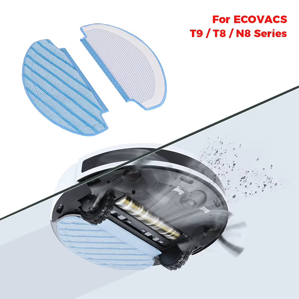 Chiffons de vadrouille lavables en superfibre pour aspirateur Ecovacs Deebot Ozmo T8 AIVI T8 Max N8 Pro Plus/ N8 Pro T9