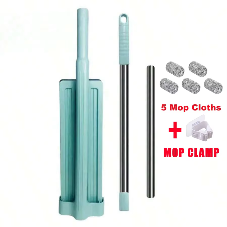 Vadrouille plate à long manche 360 ° Rotation auto-essorage humide et sec double usage sans lavage Durable pour les