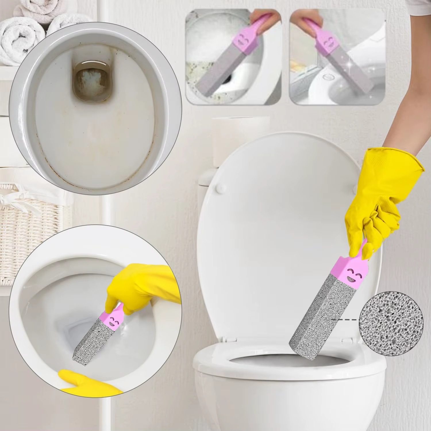 Brosse de toilette en pierre ponce