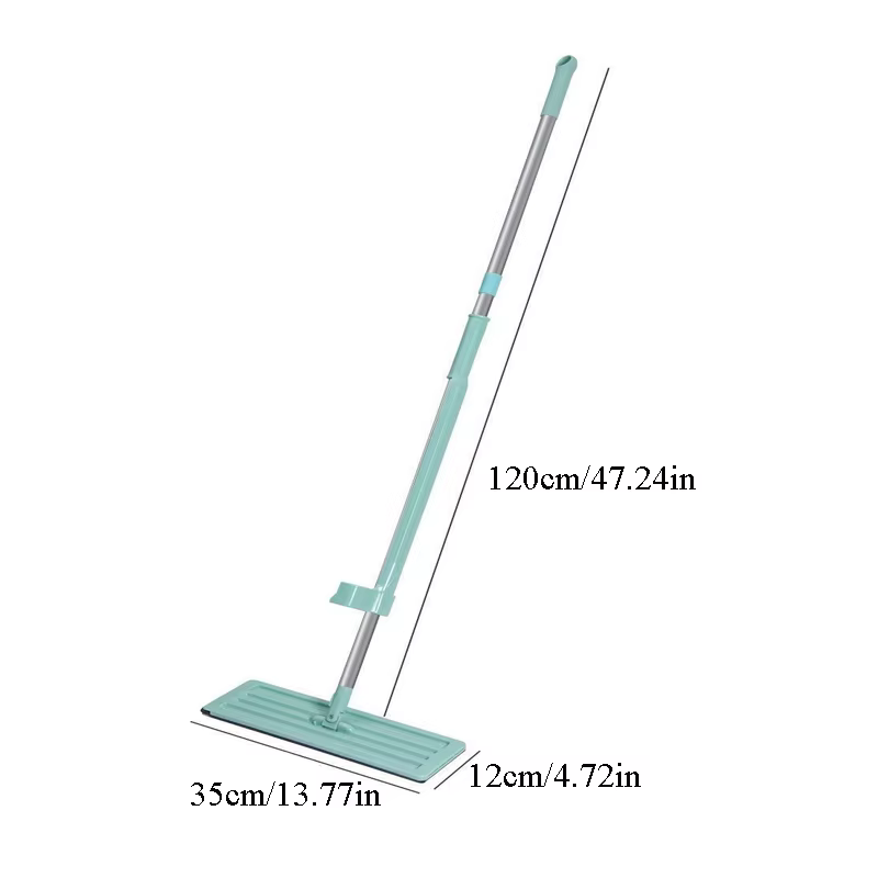 Vadrouille plate à long manche 360 ° Rotation auto-essorage humide et sec double usage sans lavage Durable pour les