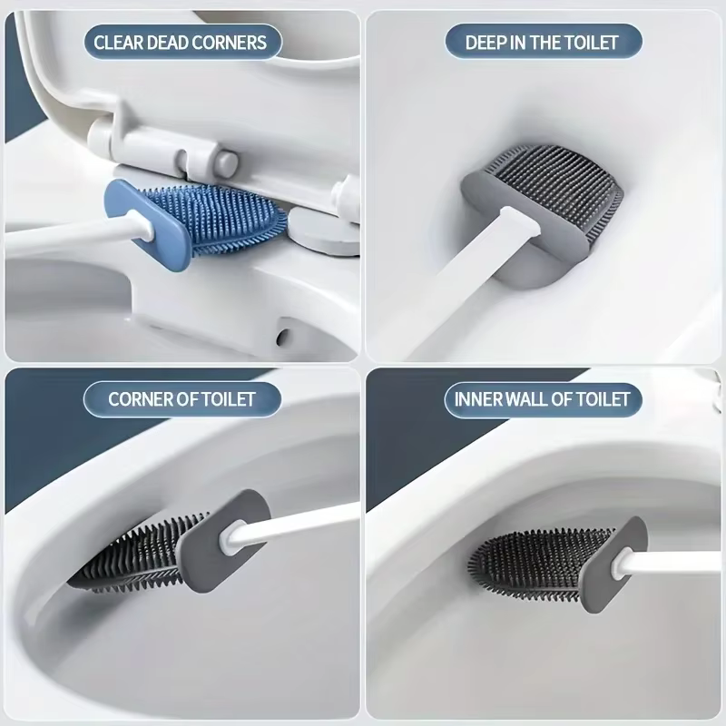 Brosse de Toilette Flexible en Silicone pour HOBooks