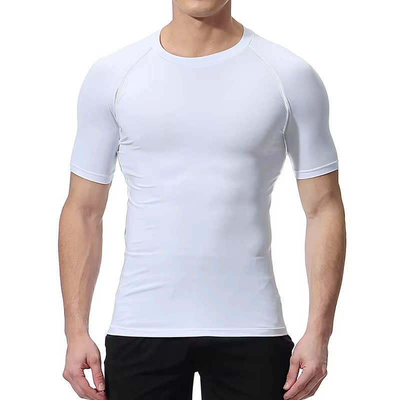 Chemise de compression imprimée croix biblique pour hommes, t-shirt de course, d'entraînement de gymnastique chrétienne, t-shirts athlétiques à séchage rapide, couches de base