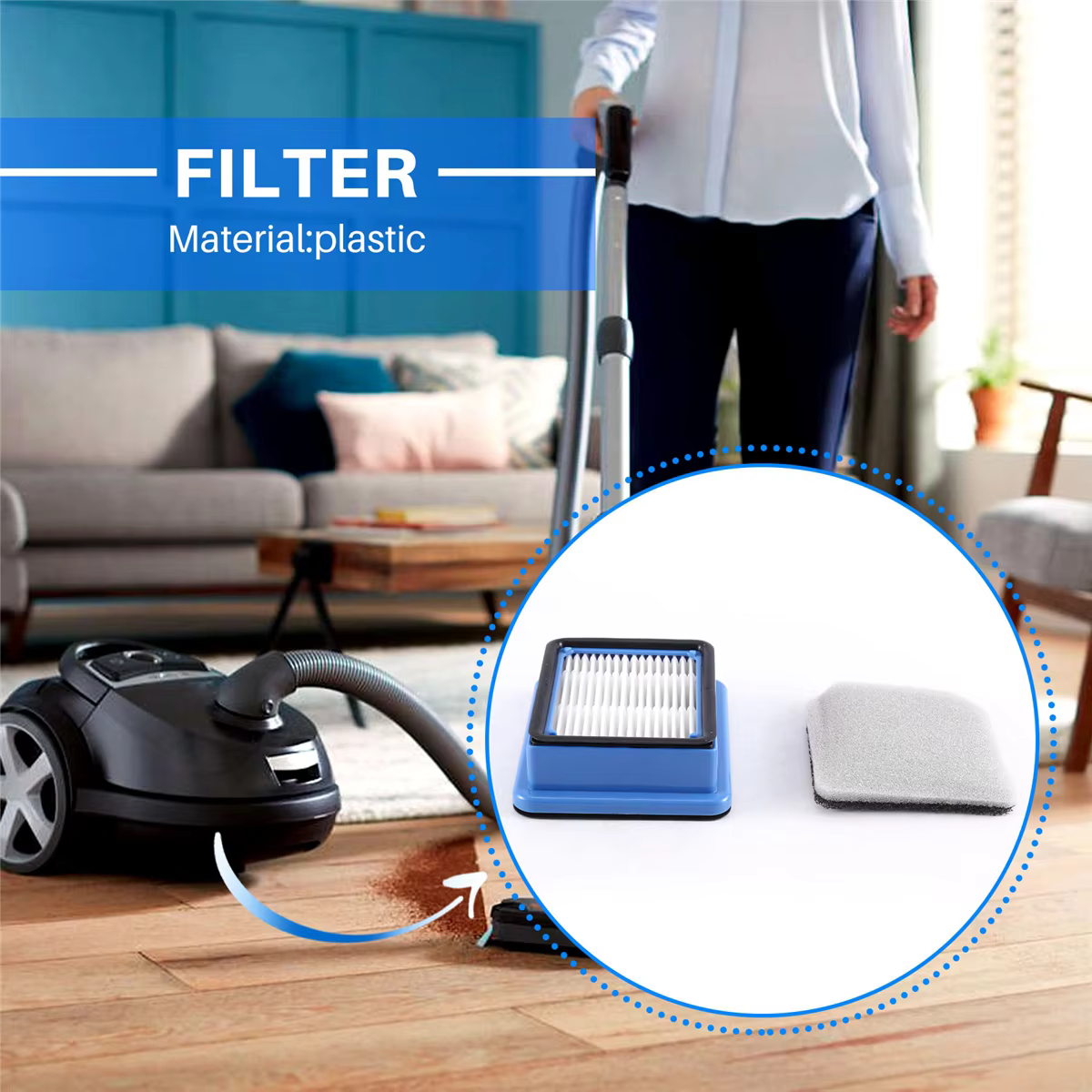 Filtre Hepa de rechange pour aspirateur Carrier