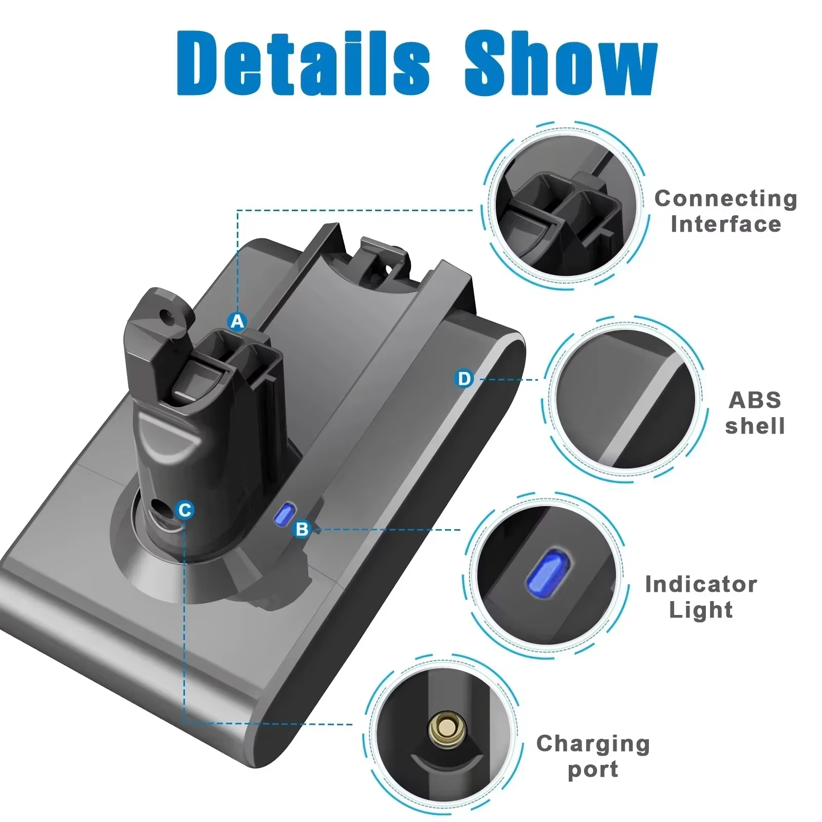 Batterie rechargeable pour aspirateur Dyson V6 V7 V8 V10 V11 V15 série SV07 DC62 DC58 DC31 absolu moelleux