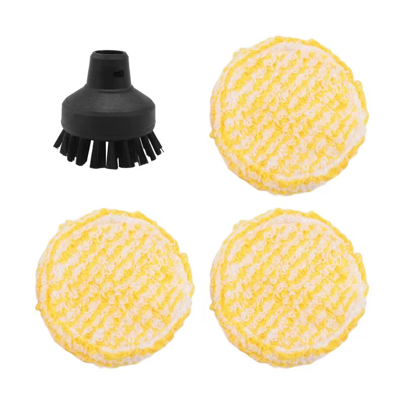 Accessoires pour nettoyeur vapeur Karcher SC2 SC3 SC4 SC5 ABBK - Brosse ronde de grande taille, couvercle de vapeur, chiffon en microfibre
