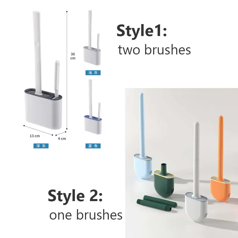 Brosse de toilette murale avec support