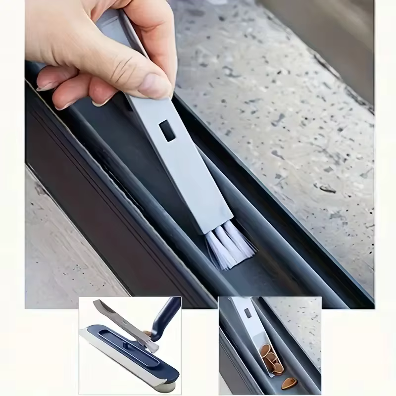 Brosse de nettoyage de vitres télescopique double face : raclette +