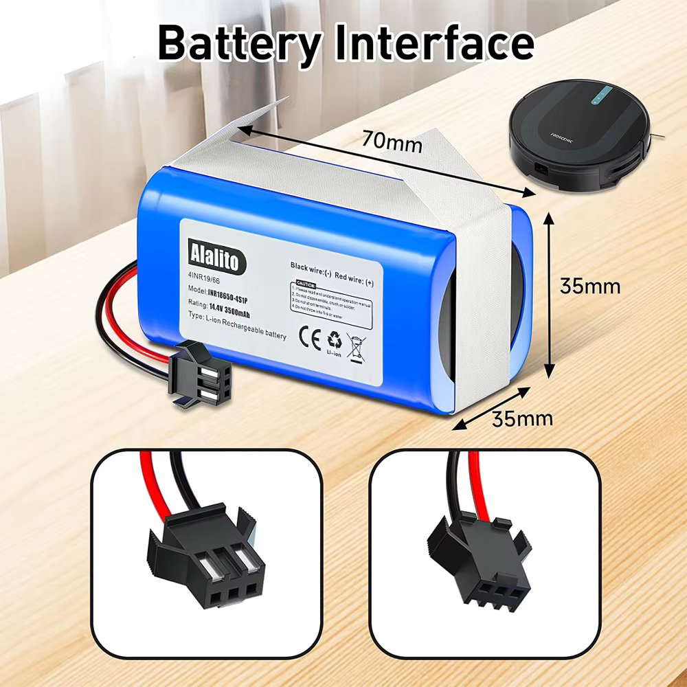 Batterie li-ion 4000mAh pour aspirateur Conga Excellence 990 950 1090 1790 1990 2290 Ultra